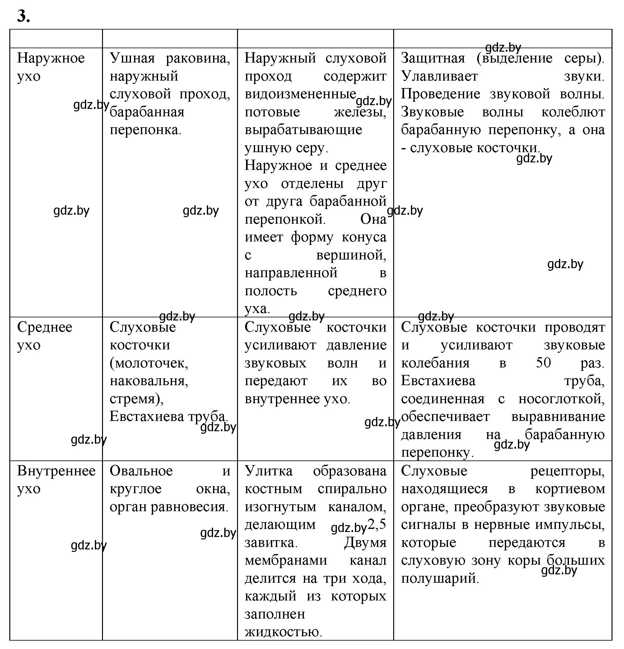 Решение номер 3 (страница 32) гдз по биологии 9 класс Лисов, рабочая тетрадь