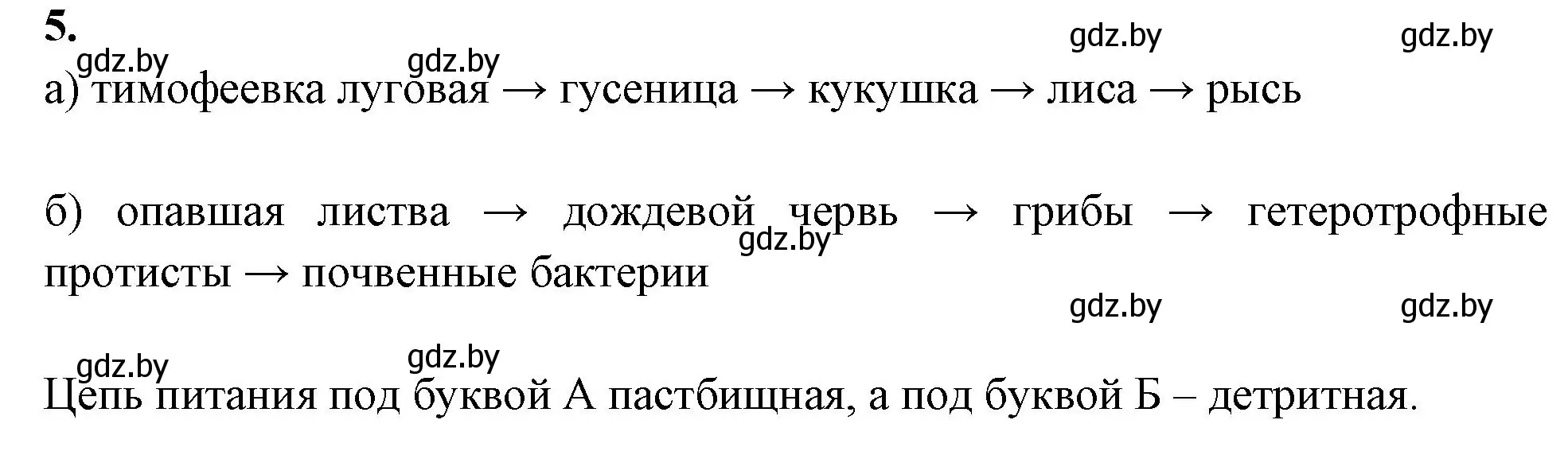 Решение номер 5 (страница 88) гдз по биологии 10 класс Хруцкая, рабочая тетрадь