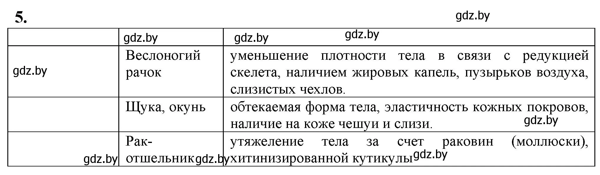 Решение номер 5 (страница 24) гдз по биологии 10 класс Маглыш, Кравченко, рабочая тетрадь