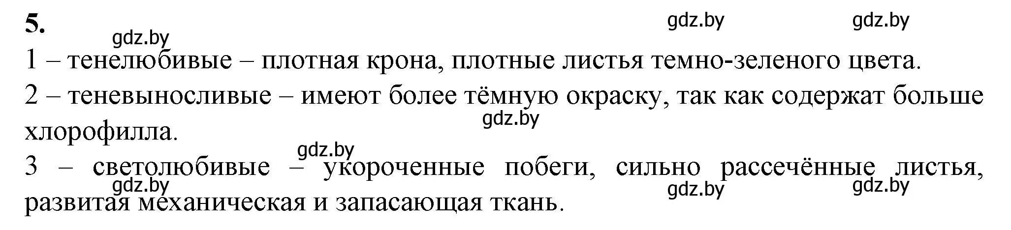 Решение номер 5 (страница 31) гдз по биологии 10 класс Маглыш, Кравченко, рабочая тетрадь