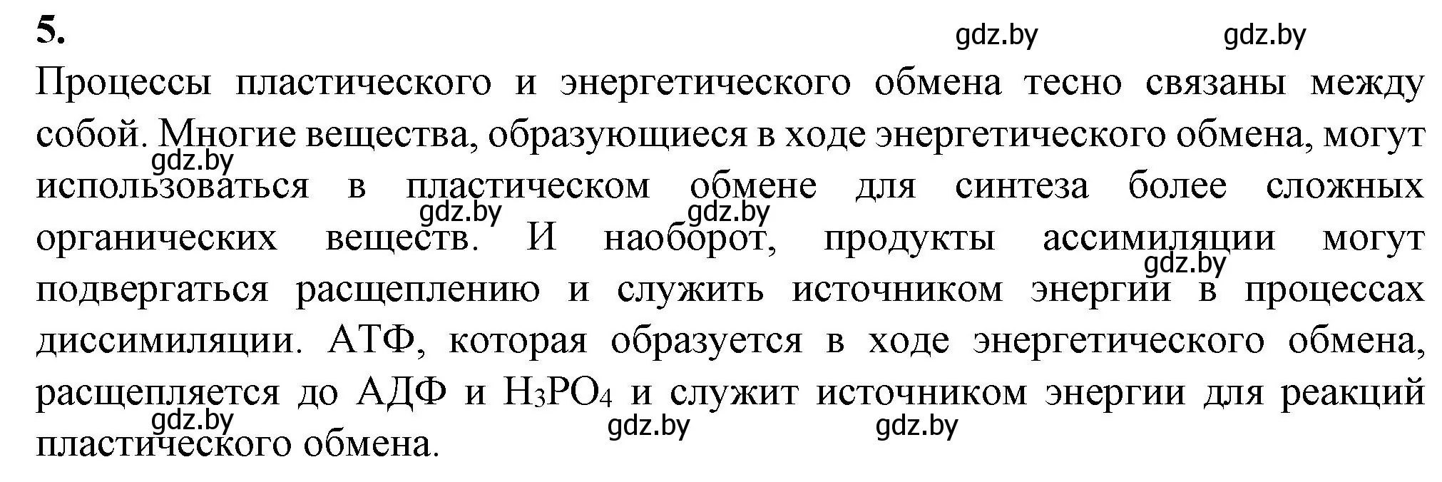 Решение номер 5 (страница 48) гдз по биологии 11 класс Дашков, Головач, рабочая тетрадь