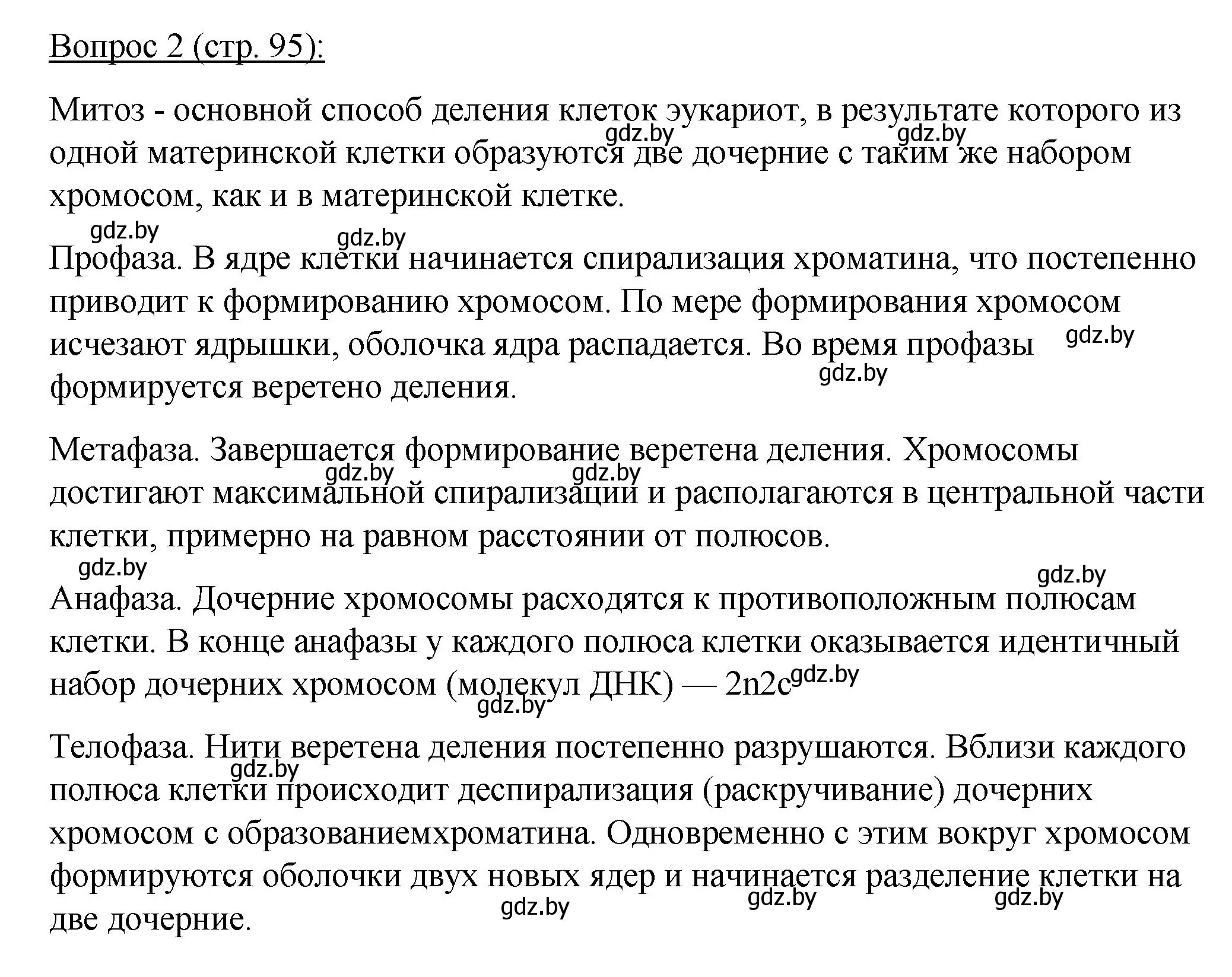 Решение номер 2 (страница 95) гдз по биологии 11 класс Дашков, Песнякевич, учебник