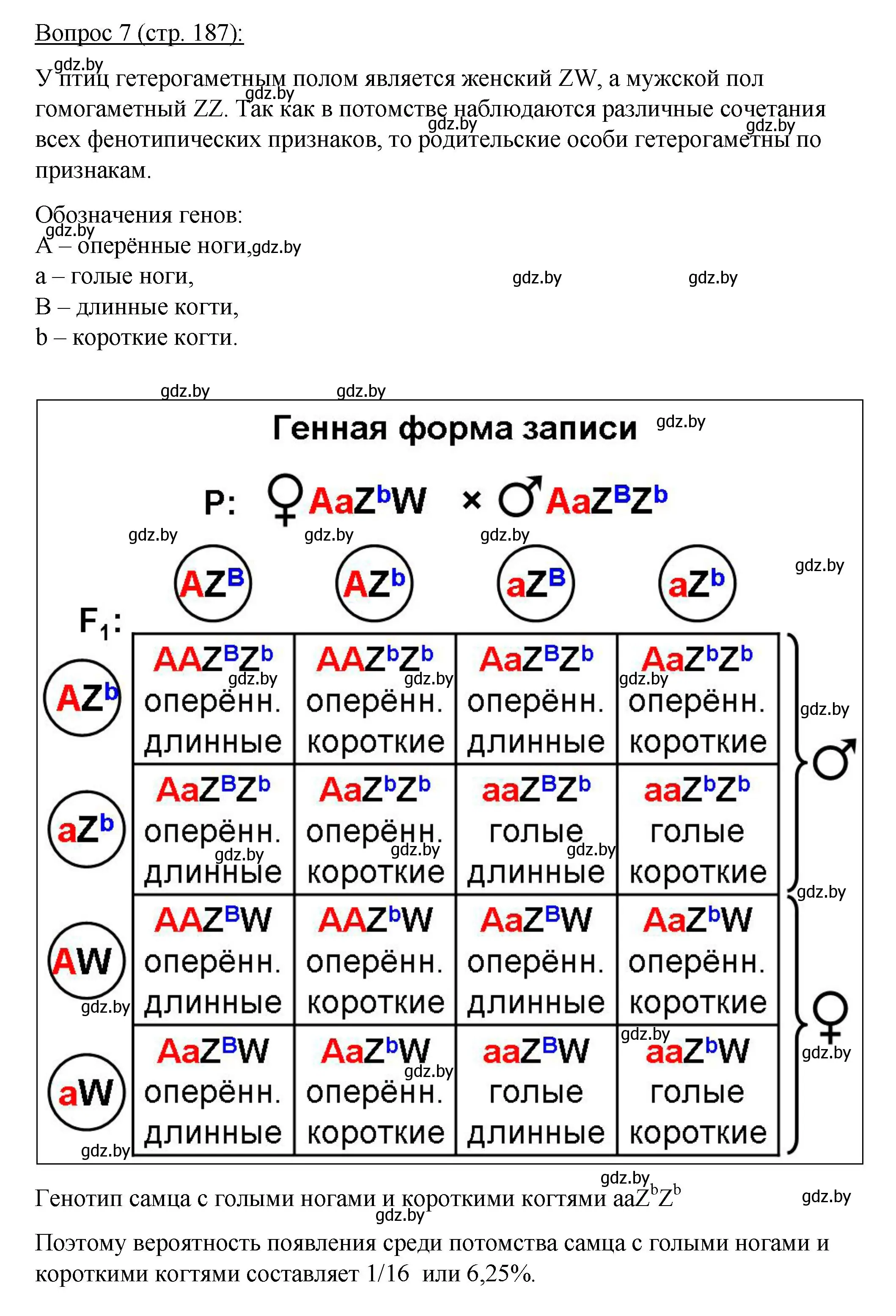 Решение номер 7 (страница 187) гдз по биологии 11 класс Дашков, Песнякевич, учебник