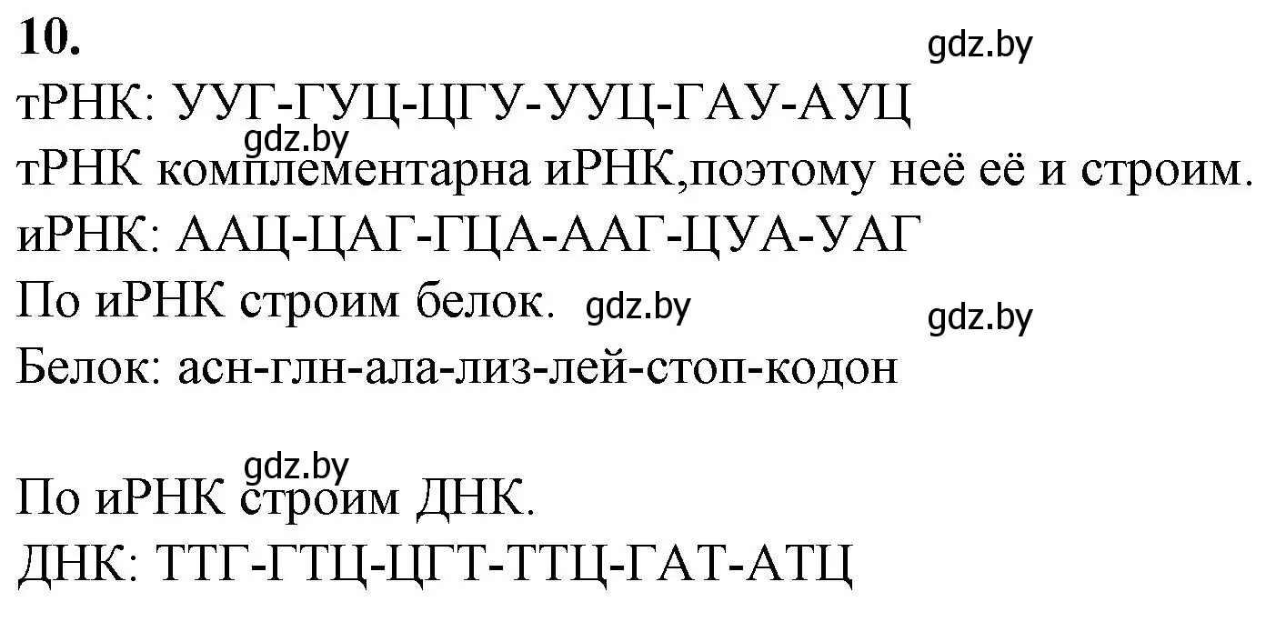 Решение номер 10 (страница 26) гдз по биологии 11 класс Хруцкая, тетрадь для практических работ