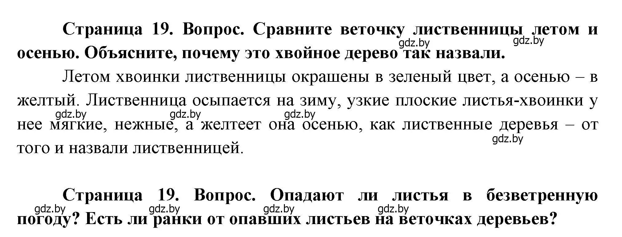 Решение  19 (страница 19) гдз по человек и миру 1 класс Трафимова, Трафимов, учебник