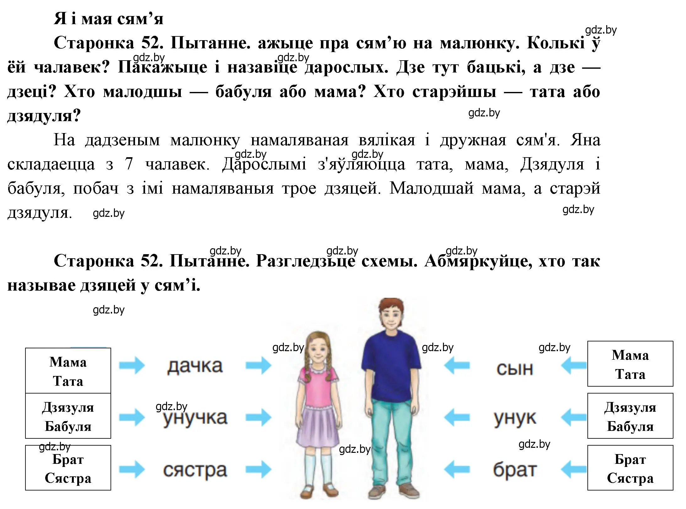 Решение 2.  52 (страница 52) гдз по человек и миру 1 класс Трафимова, Трафимов, учебник