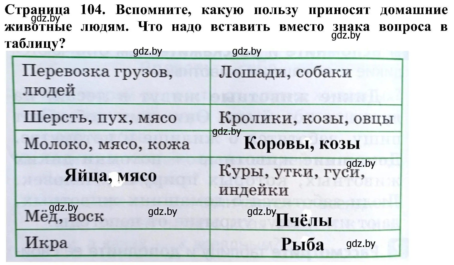 Решение номер 3 (страница 104) гдз по человек и миру 2 класс Трафимова, Трафимов, учебник