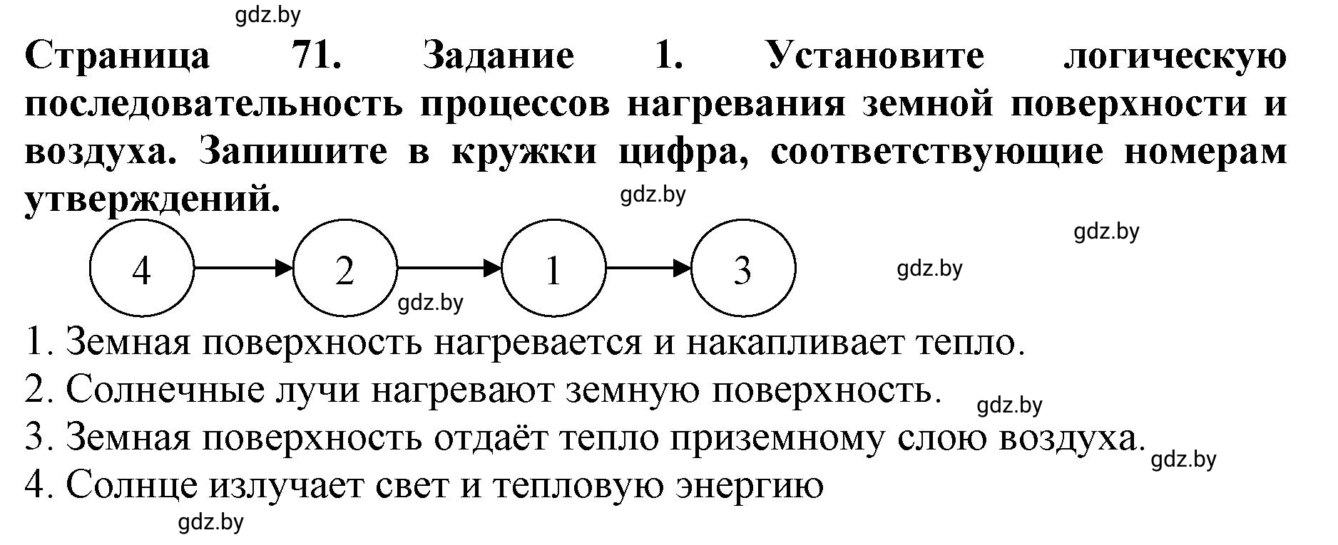 Решение номер 1 (страница 71) гдз по человек и миру 5 класс Кольмакова, Сарычева, рабочая тетрадь