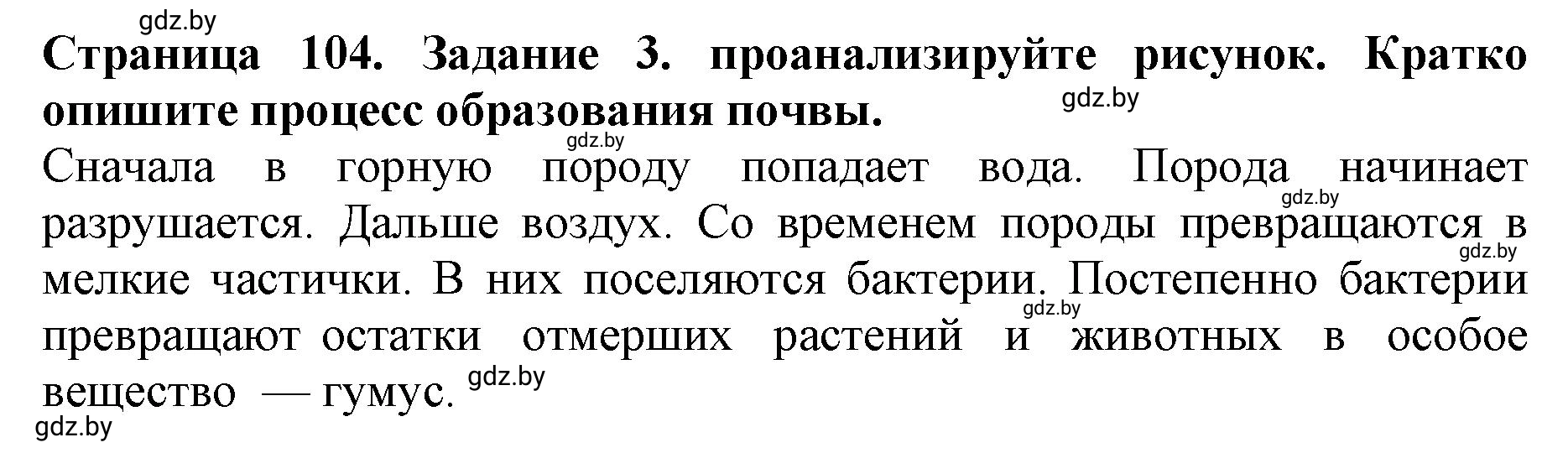 Решение номер 3 (страница 104) гдз по человек и миру 5 класс Лопух, Шкель, рабочая тетрадь