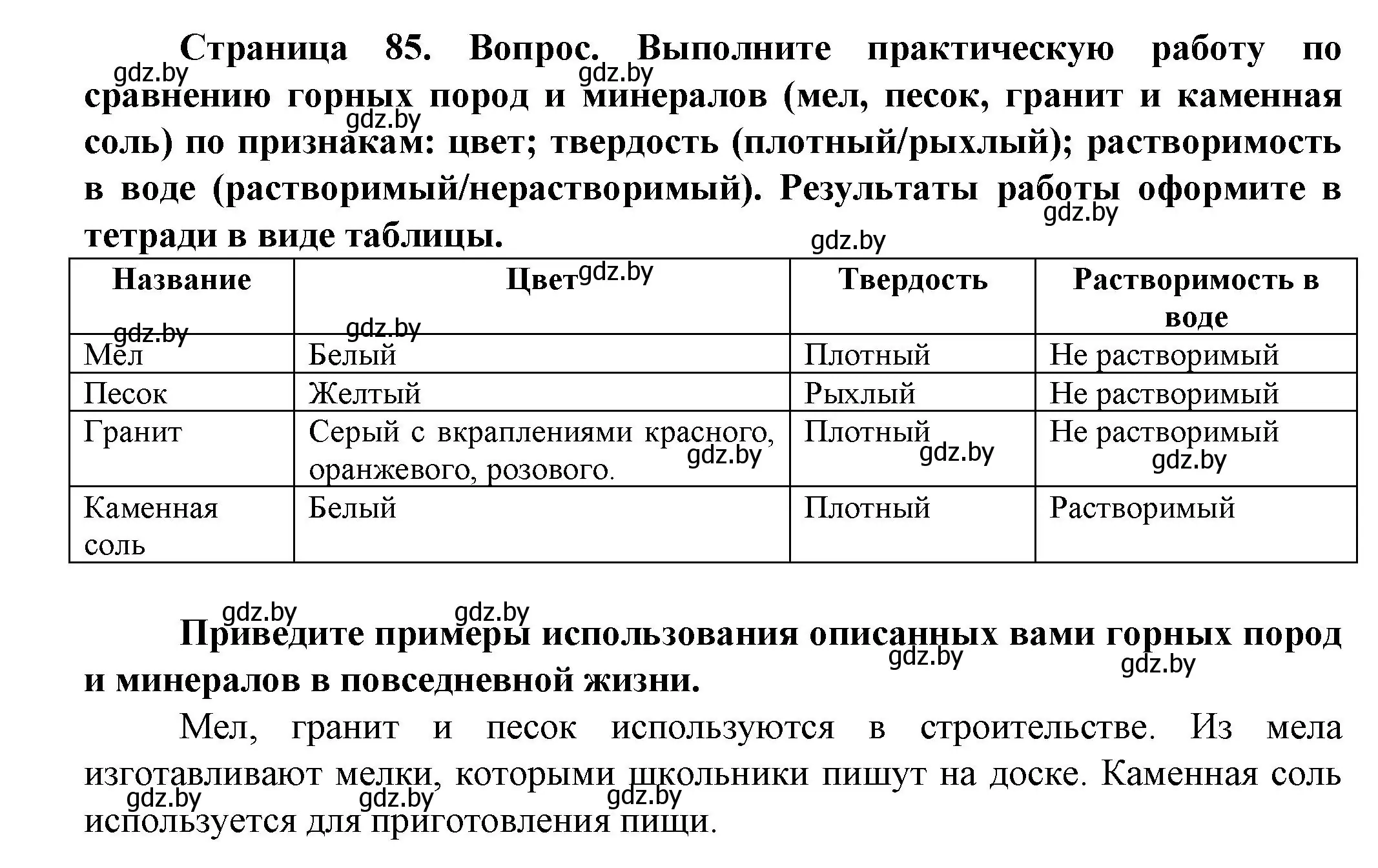 Решение  От теории к практике (страница 85) гдз по человек и миру 5 класс Лопух, Сарычева, учебник