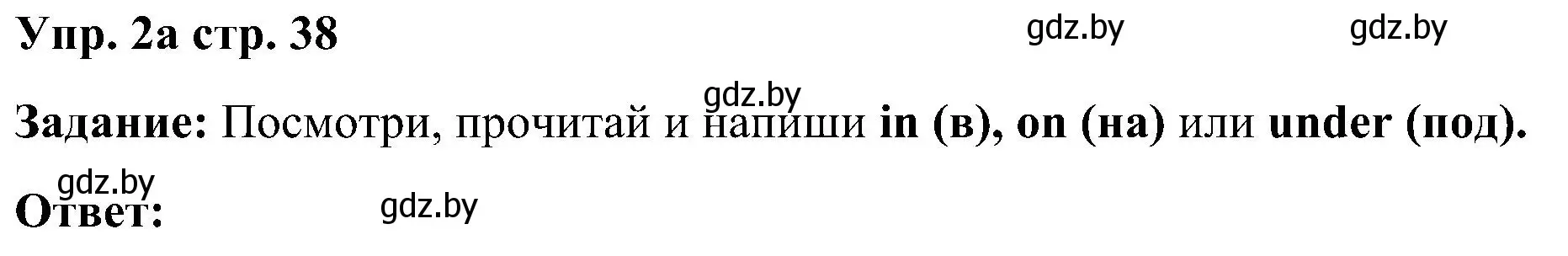 Решение номер 2 (страница 38) гдз по английскому языку 3 класс Лапицкая, Калишевич, практикум 2 часть