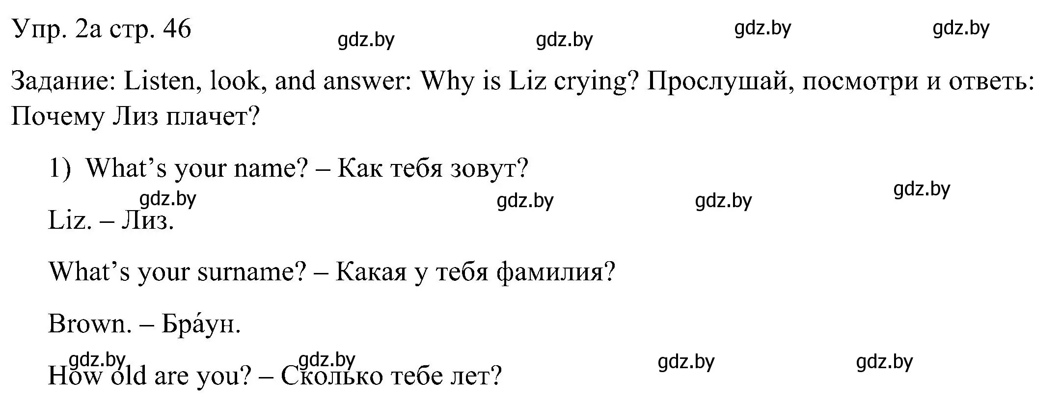 Решение номер 2 (страница 46) гдз по английскому языку 3 класс Лапицкая, Калишевич, учебник 1 часть