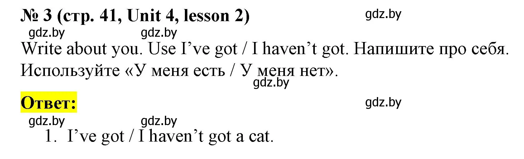 Решение номер 3 (страница 41) гдз по английскому языку 3 класс Севрюкова, практикум по грамматике