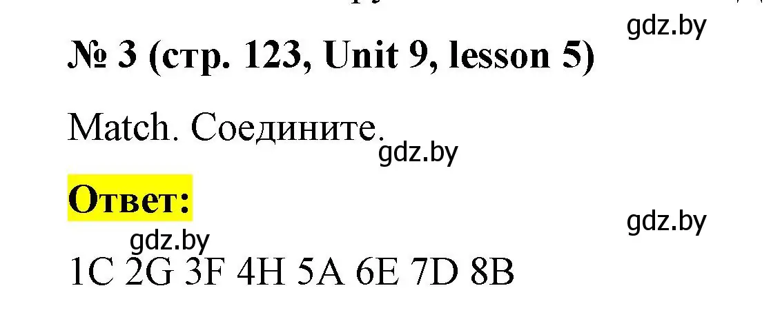 Решение номер 3 (страница 123) гдз по английскому языку 3 класс Севрюкова, практикум по грамматике