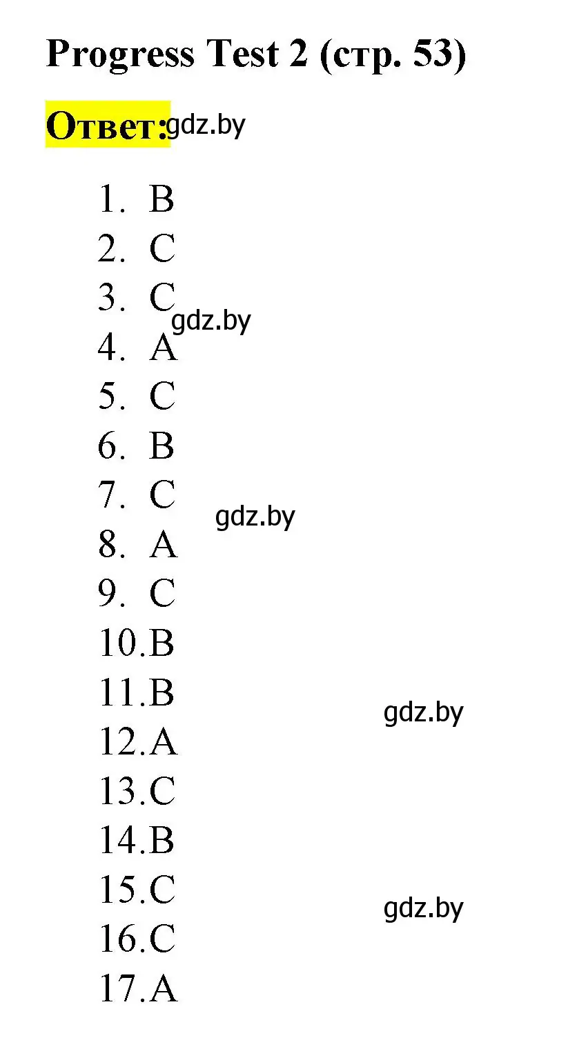 Решение  Progress test 2 (страница 53) гдз по английскому языку 3 класс Севрюкова, практикум по грамматике