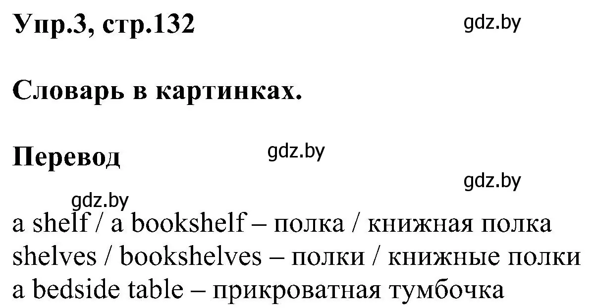 Решение номер 3 (страница 132) гдз по английскому языку 4 класс Лапицкая, Седунова, учебник 1 часть