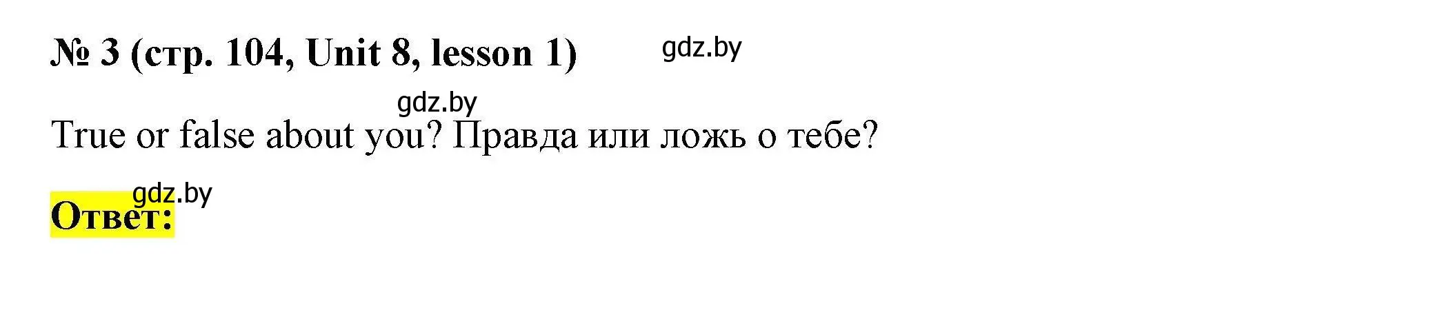 Решение номер 3 (страница 104) гдз по английскому языку 4 класс Севрюкова, практикум по грамматике