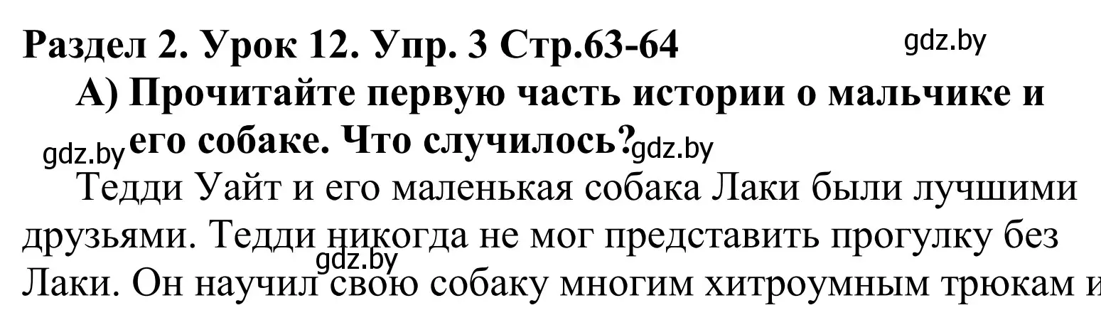 Решение номер 3 (страница 63) гдз по английскому языку 5 класс Демченко, Севрюкова, учебник 1 часть