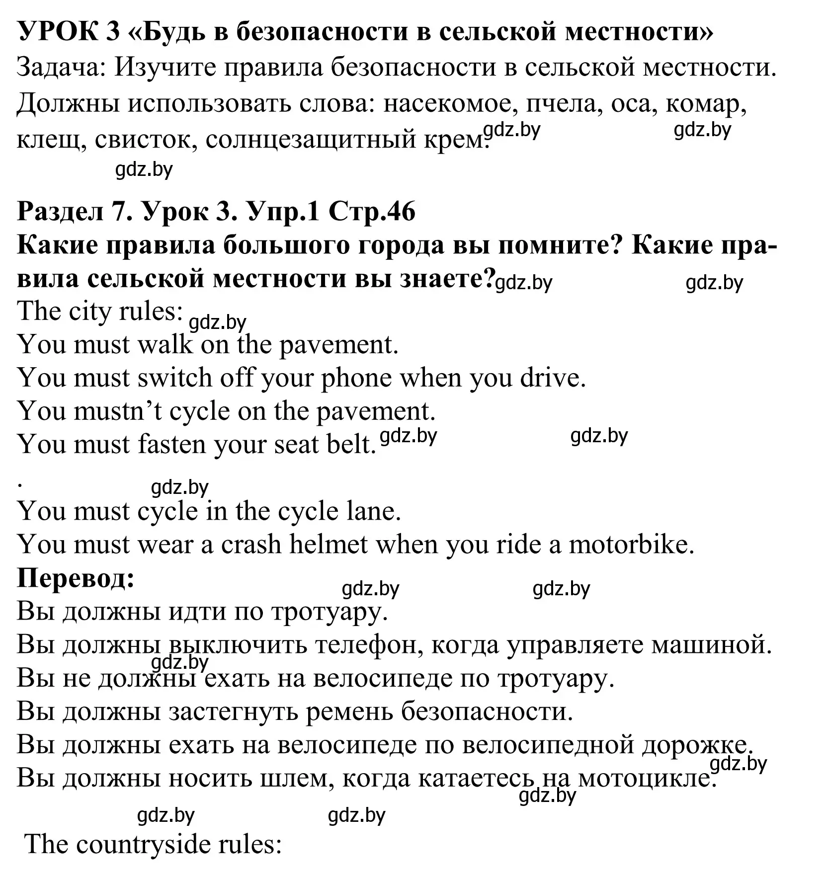 Решение номер 1 (страница 46) гдз по английскому языку 5 класс Демченко, Севрюкова, учебник 2 часть