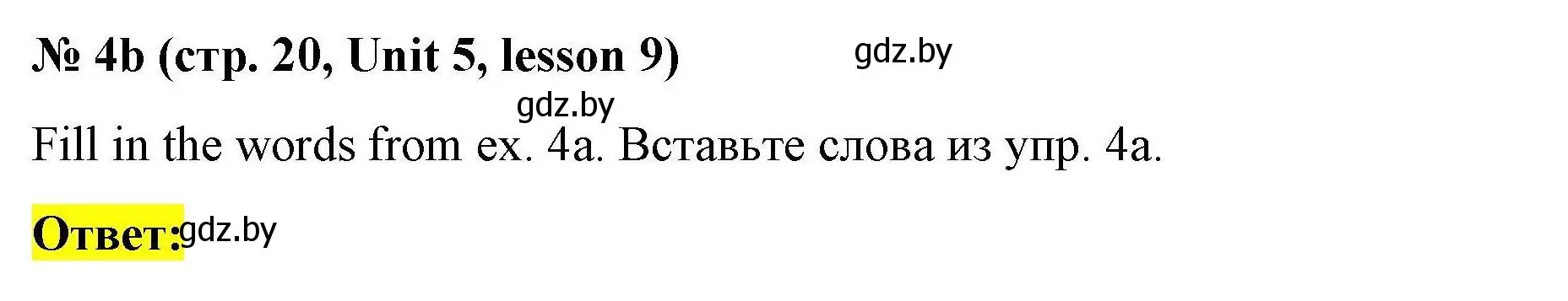 Решение номер 4b (страница 20) гдз по английскому языку 5 класс Лапицкая, Калишевич, рабочая тетрадь 2 часть