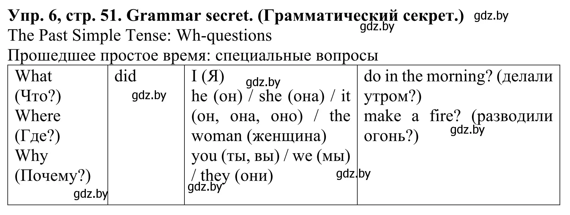 Решение номер 6 (страница 51) гдз по английскому языку 5 класс Лапицкая, Калишевич, учебник 1 часть