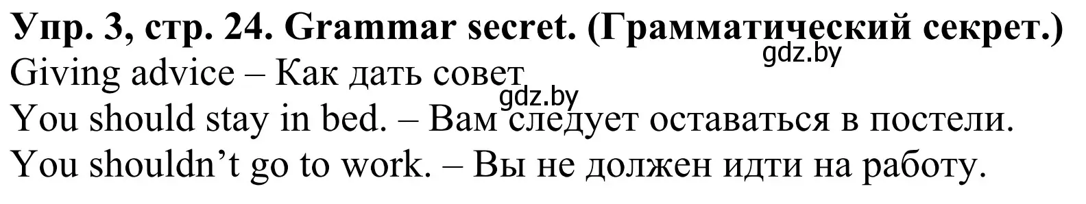 Решение номер 3 (страница 24) гдз по английскому языку 5 класс Лапицкая, Калишевич, учебник 2 часть