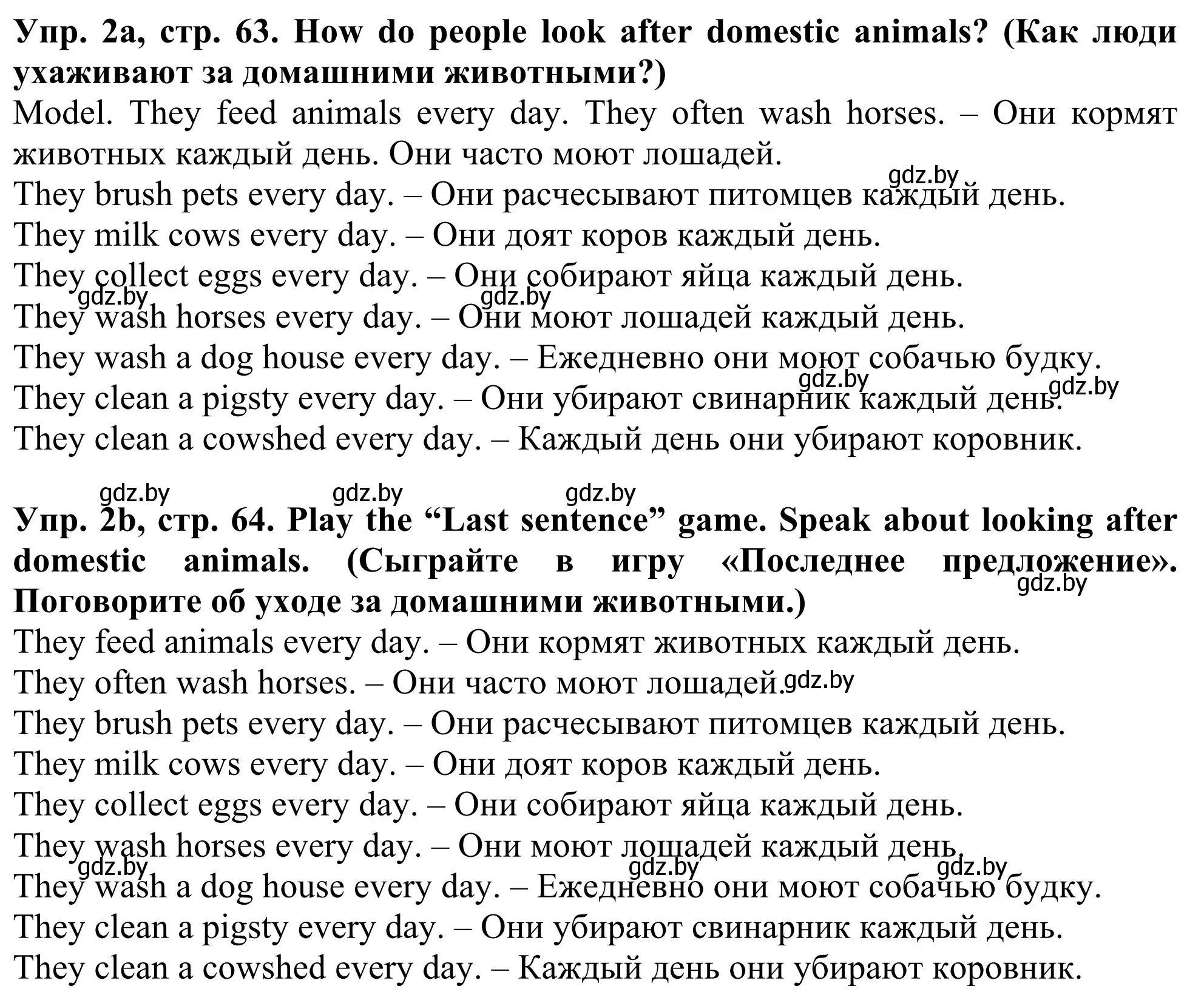 Решение номер 2 (страница 63) гдз по английскому языку 5 класс Лапицкая, Калишевич, учебник 2 часть