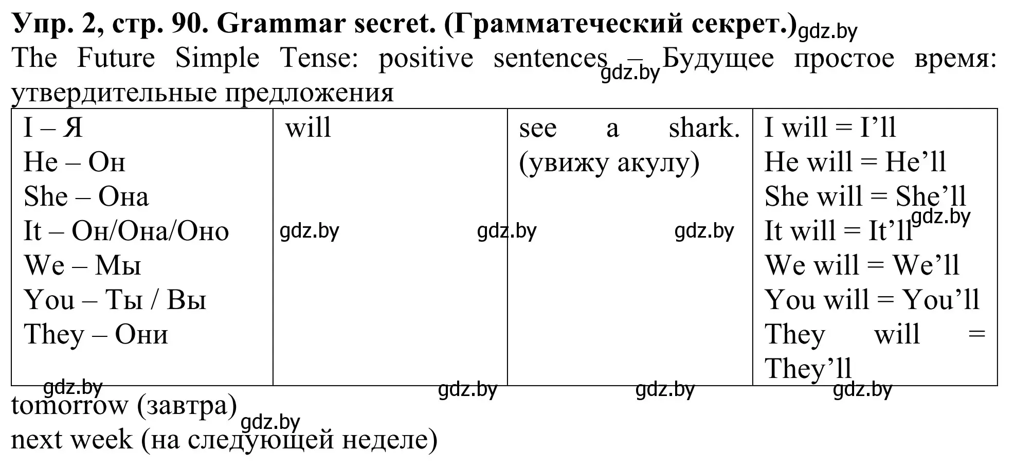 Решение номер 2 (страница 90) гдз по английскому языку 5 класс Лапицкая, Калишевич, учебник 2 часть