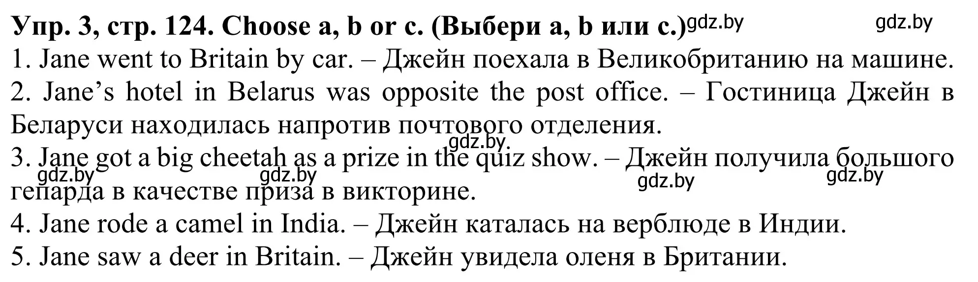 Решение номер 3 (страница 124) гдз по английскому языку 5 класс Лапицкая, Калишевич, учебник 2 часть