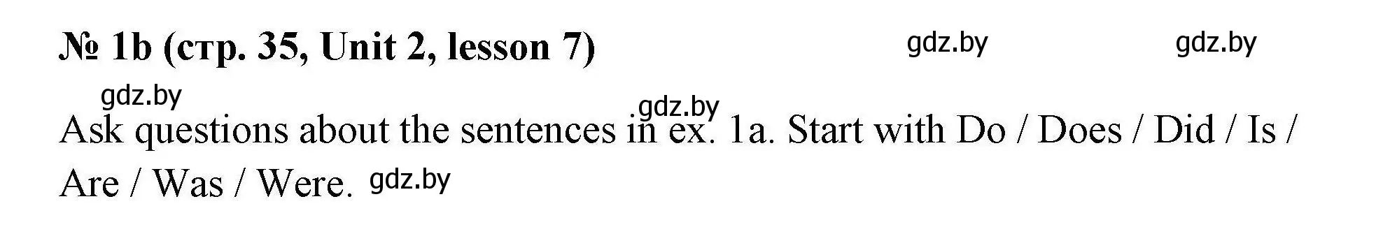 Решение номер 1b (страница 35) гдз по английскому языку 5 класс Севрюкова, практикум по грамматике