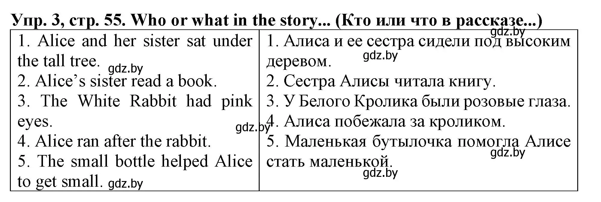 Решение номер 3 (страница 55) гдз по английскому языку 6 класс Севрюкова, Калишевич, тесты