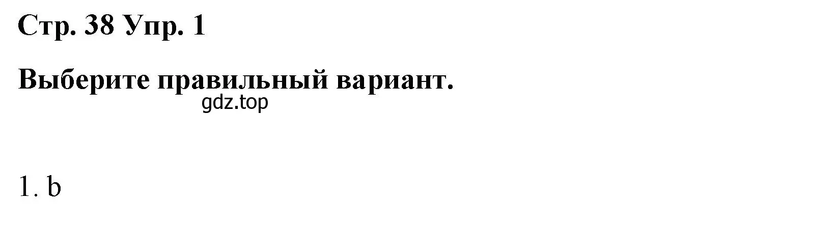 Решение номер 1 (страница 38) гдз по английскому языку 6 класс Демченко, Севрюкова, рабочая тетрадь 1 часть