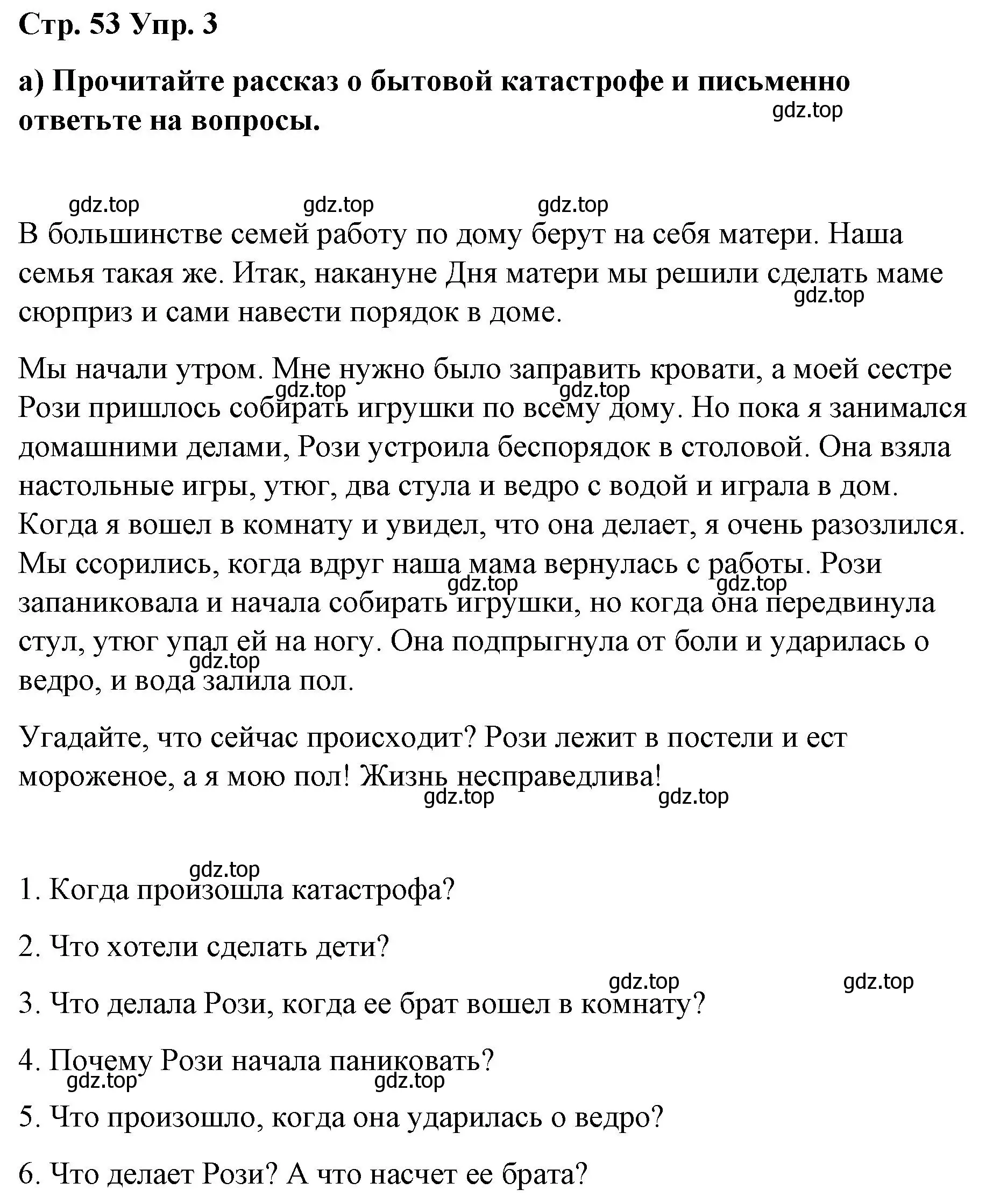 Решение номер 3 (страница 53) гдз по английскому языку 6 класс Демченко, Севрюкова, рабочая тетрадь 1 часть