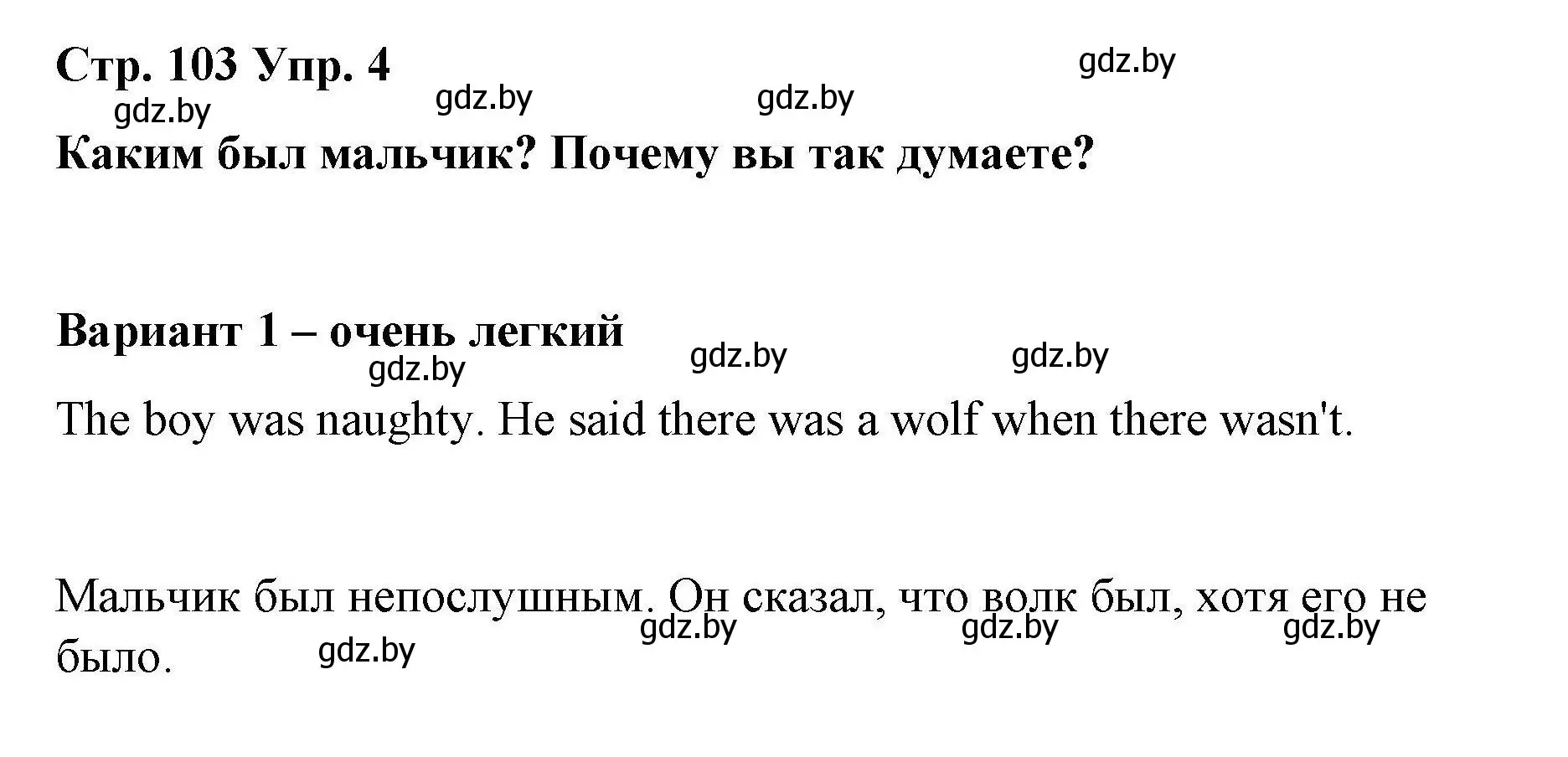 Решение номер 4 (страница 103) гдз по английскому языку 6 класс Демченко, Севрюкова, рабочая тетрадь 2 часть