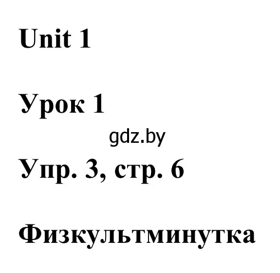 Решение номер 3 (страница 6) гдз по английскому языку 6 класс Демченко, Севрюкова, учебник 1 часть
