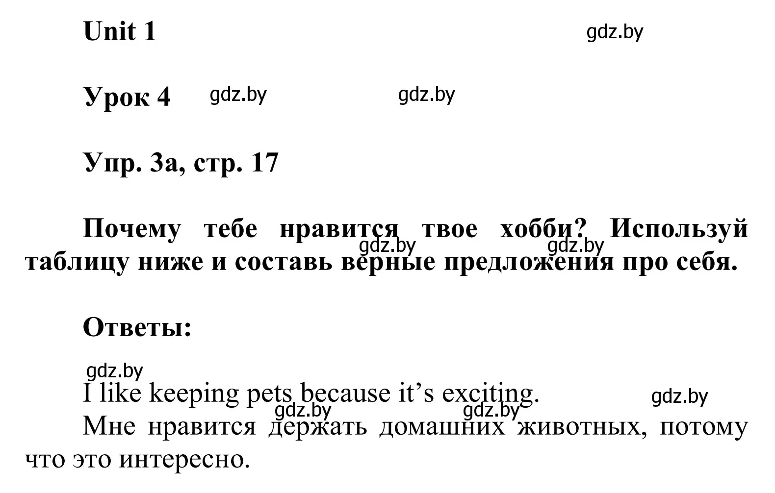 Решение номер 3 (страница 17) гдз по английскому языку 6 класс Демченко, Севрюкова, учебник 1 часть