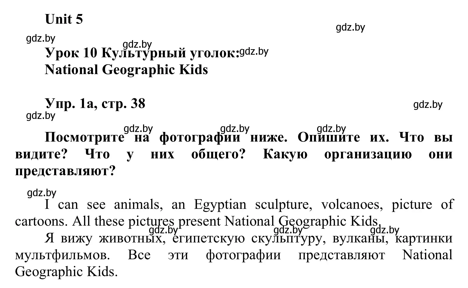 Решение номер 1 (страница 38) гдз по английскому языку 6 класс Демченко, Севрюкова, учебник 2 часть
