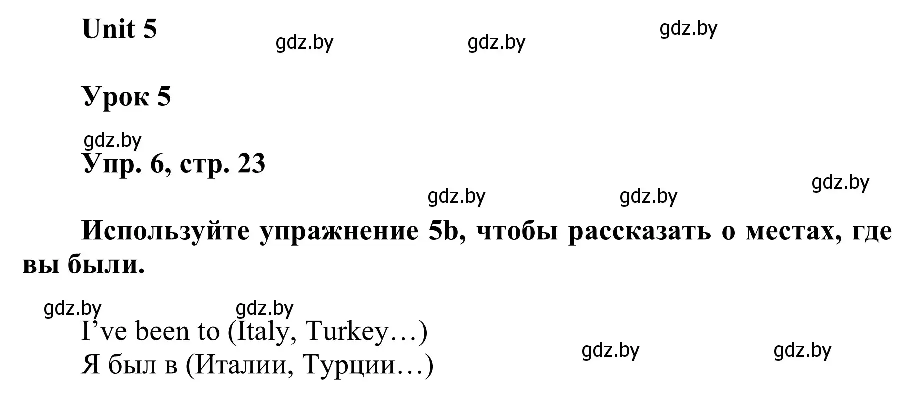 Решение номер 6 (страница 23) гдз по английскому языку 6 класс Демченко, Севрюкова, учебник 2 часть