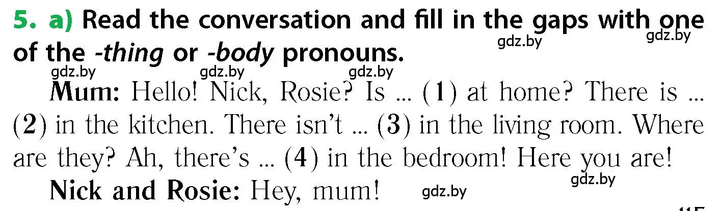 Условие номер 5 (страница 115) гдз по английскому языку 6 класс Юхнель, Наумова, учебник