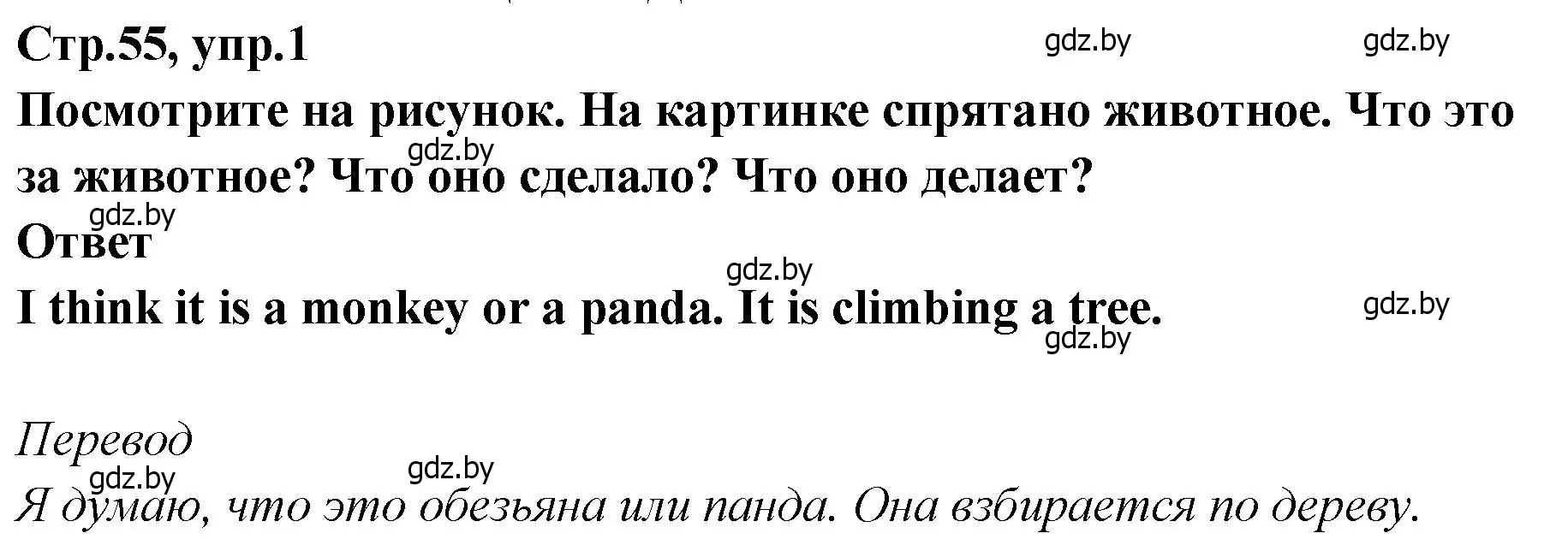 Решение номер 1 (страница 55) гдз по английскому языку 6 класс Юхнель, Наумова, учебник