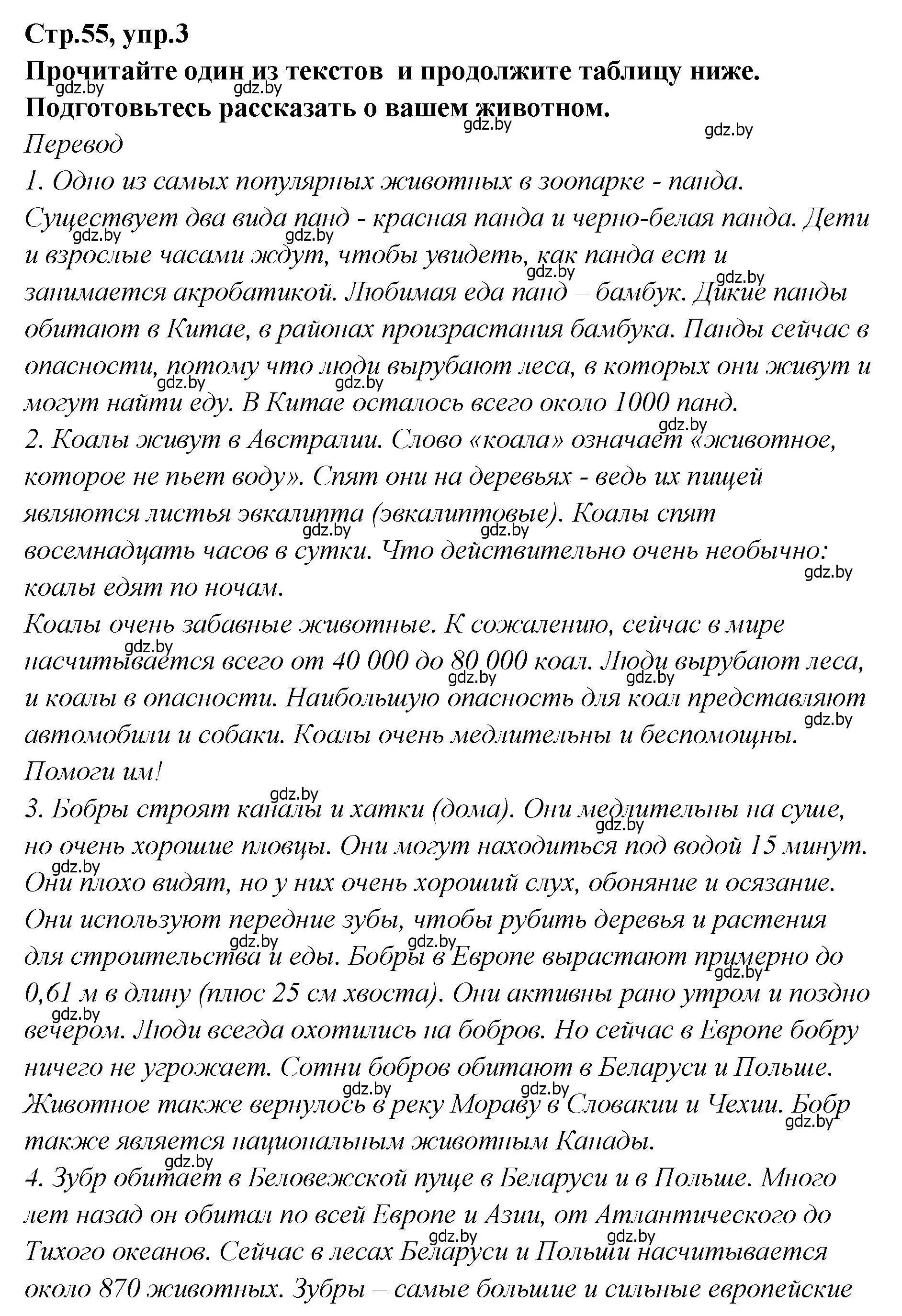 Решение номер 3 (страница 55) гдз по английскому языку 6 класс Юхнель, Наумова, учебник