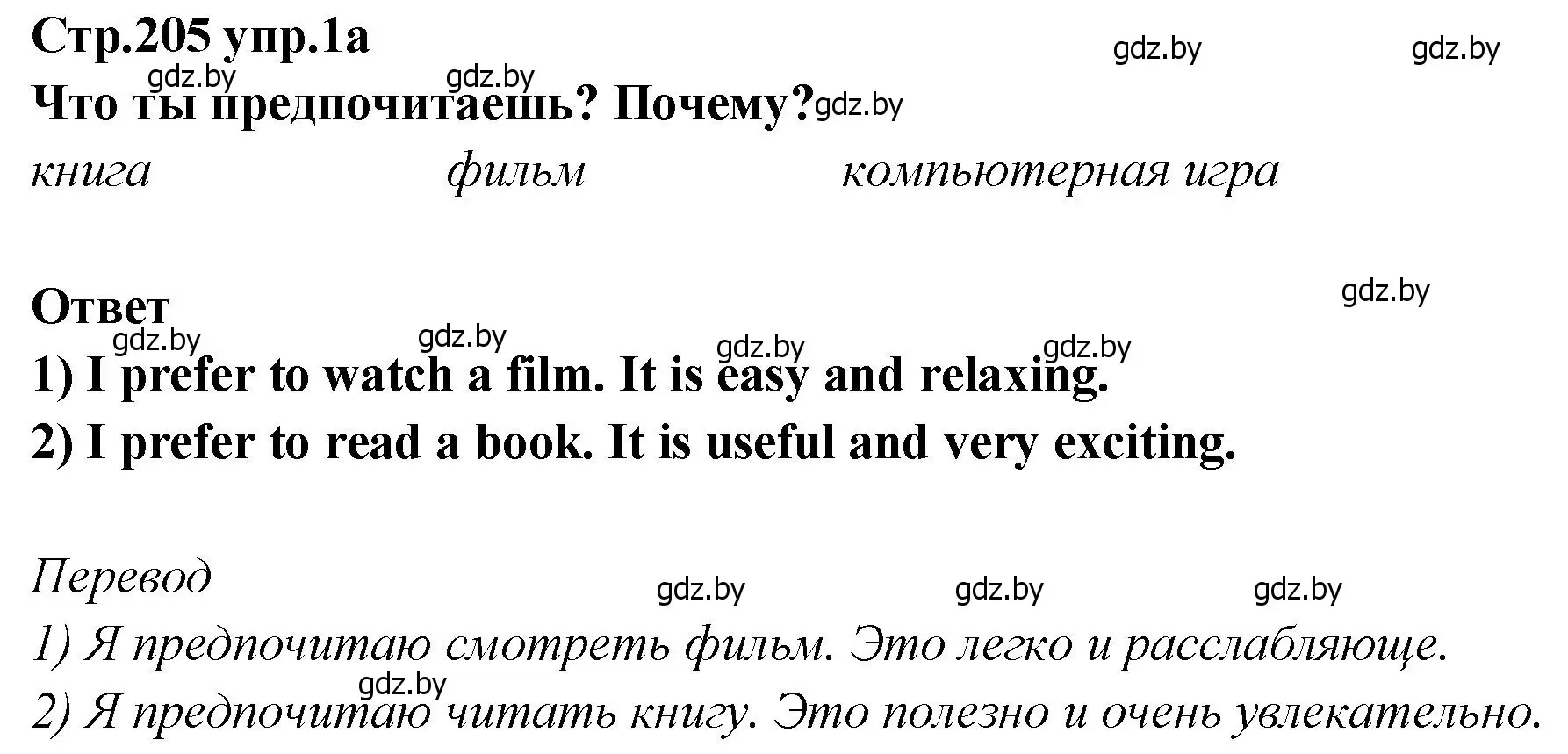 Решение номер 1 (страница 205) гдз по английскому языку 6 класс Юхнель, Наумова, учебник