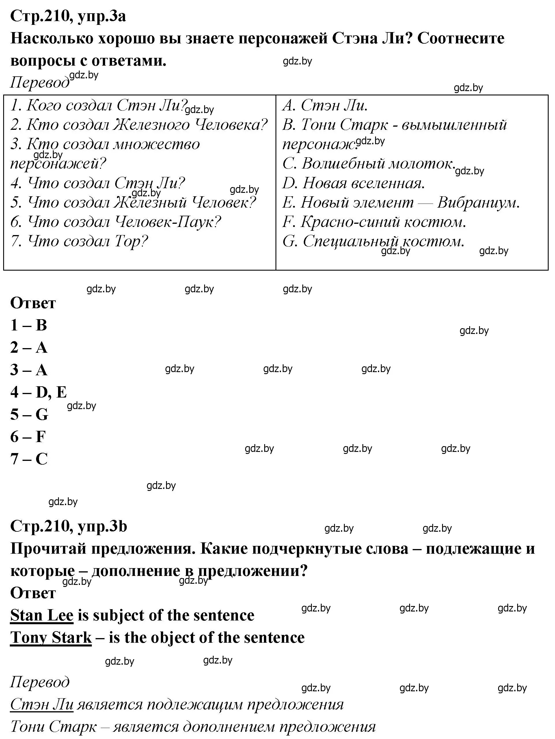 Решение номер 3 (страница 210) гдз по английскому языку 6 класс Юхнель, Наумова, учебник