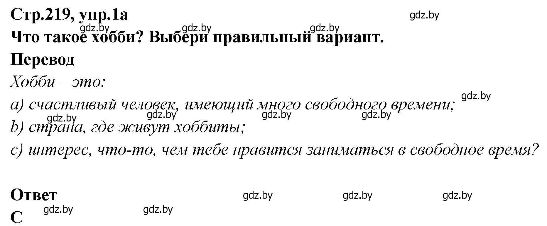 Решение номер 1 (страница 219) гдз по английскому языку 6 класс Юхнель, Наумова, учебник