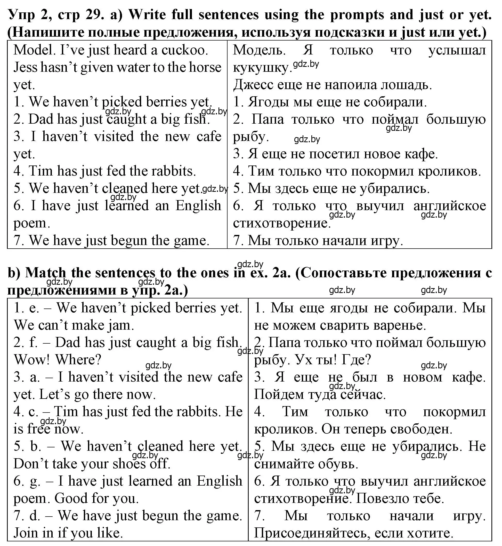 Решение номер 2 (страница 29) гдз по английскому языку 6 класс Севрюкова, Юхнель, тетрадь по грамматике