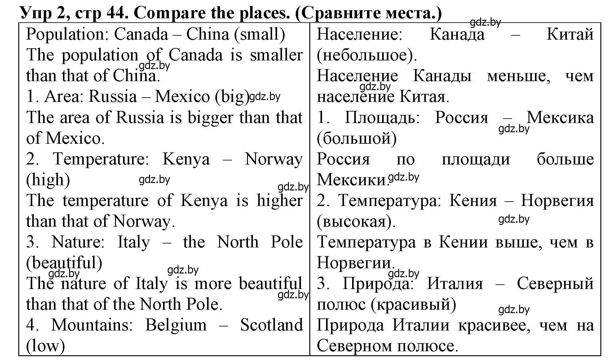 Решение номер 2 (страница 44) гдз по английскому языку 6 класс Севрюкова, Юхнель, тетрадь по грамматике