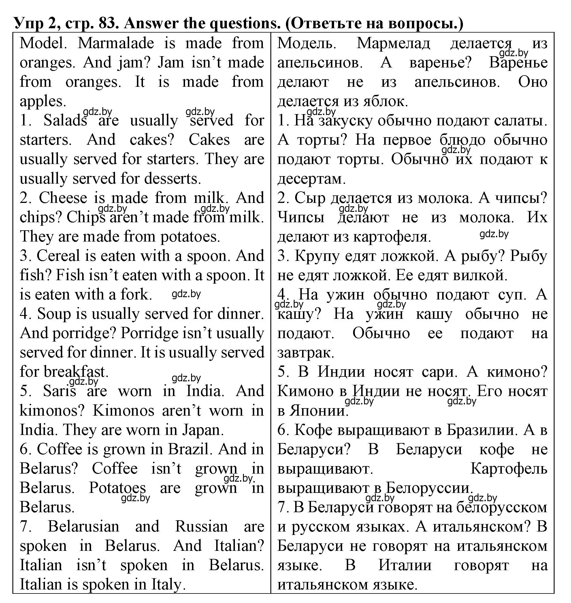 Решение номер 2 (страница 83) гдз по английскому языку 6 класс Севрюкова, Юхнель, тетрадь по грамматике