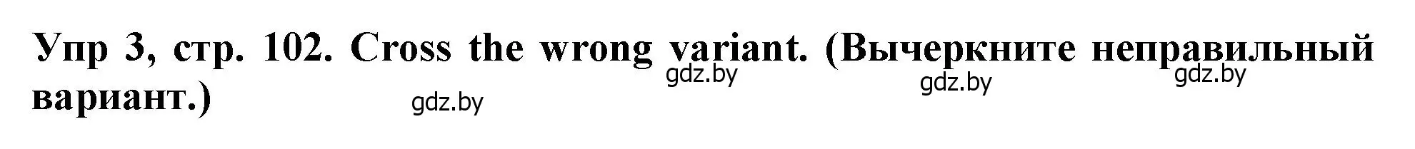 Решение номер 3 (страница 102) гдз по английскому языку 6 класс Севрюкова, Юхнель, тетрадь по грамматике