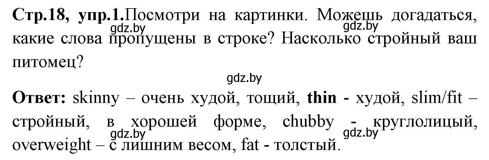 Решение номер 1 (страница 18) гдз по английскому языку 7 класс Юхнель, Демченко, учебное пособие