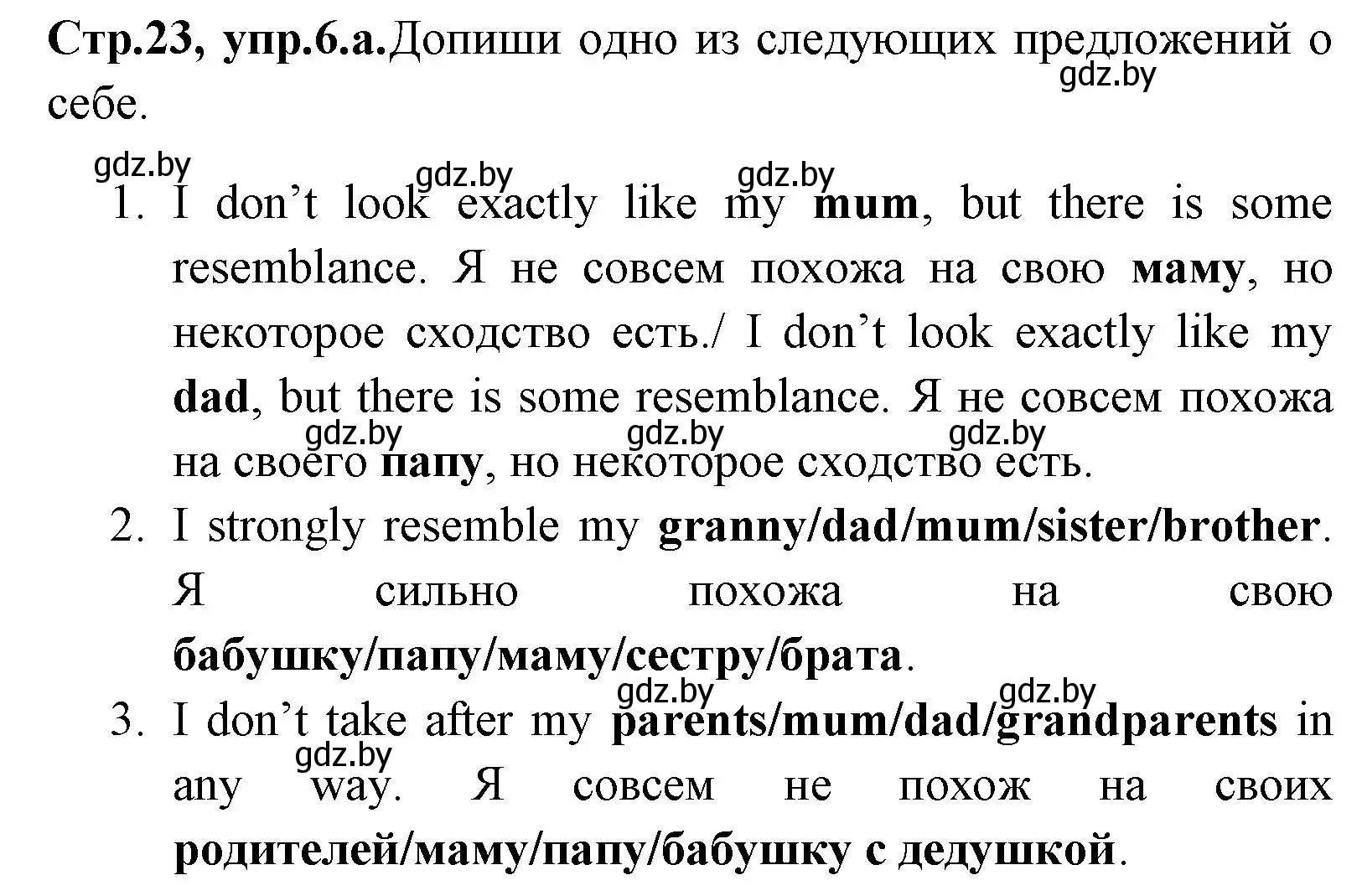 Решение номер 6 (страница 23) гдз по английскому языку 7 класс Юхнель, Демченко, учебное пособие